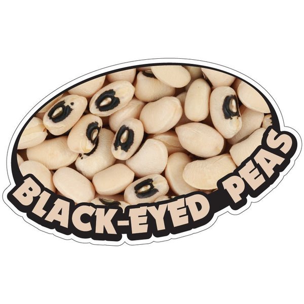 Signmission Black Eyed Peas Decal Concession Stand Food Truck Sticker, 12" x 4.5", D-DC-12 Black Eyed Peas19 D-DC-12 Black Eyed Peas19